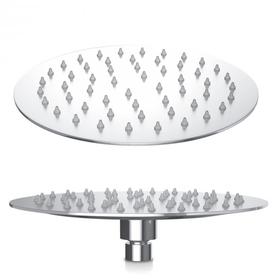 200mm 8 inch Stainless steel Super-slim Round Chrome Rainfall Shower Head 